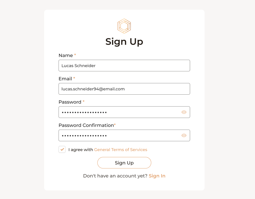Sign up
